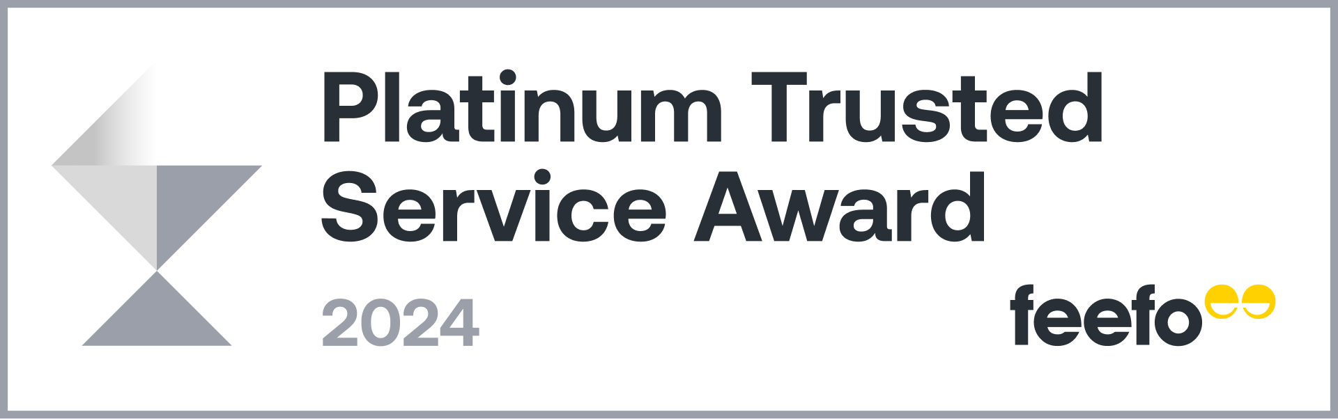 Feefo Platinum trusted service award