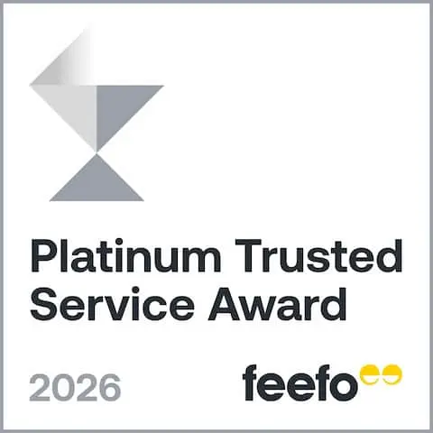 Feefo platinum trusted service award 2026