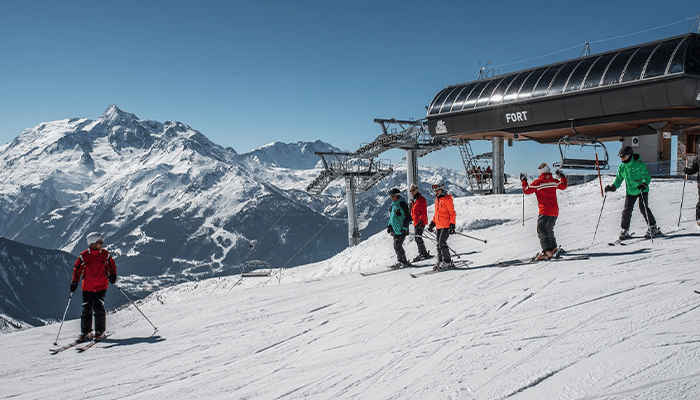 Our expert skier Mark on the piste in La Rosiere