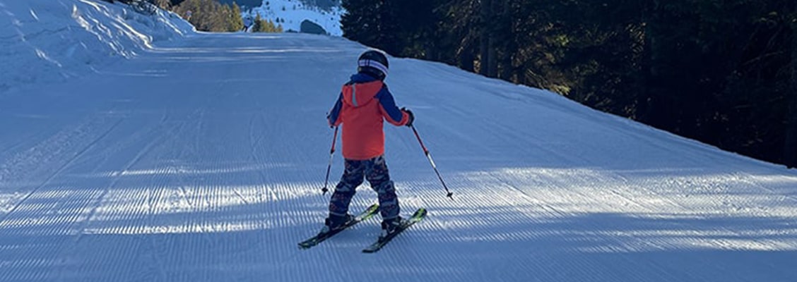 Craig's son skiing in Megève