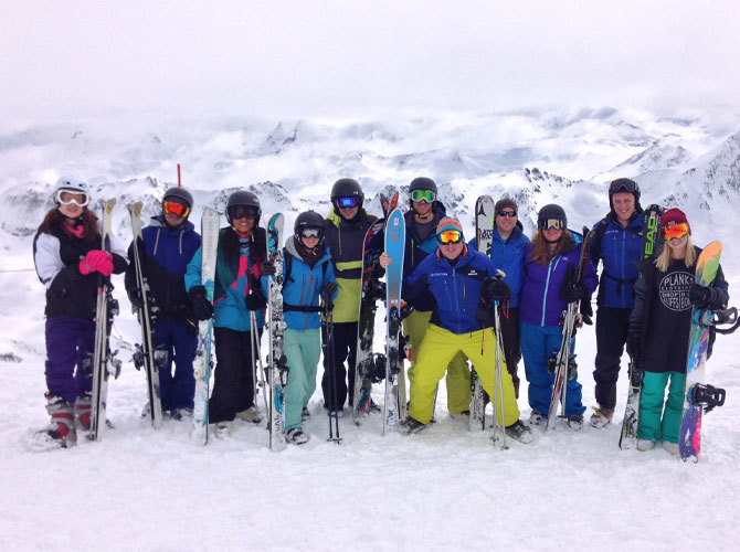 Some of the Ski Solutions team with Craig
