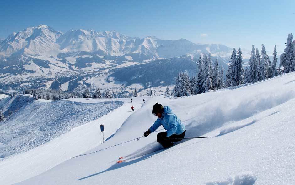 Skiing in Megève