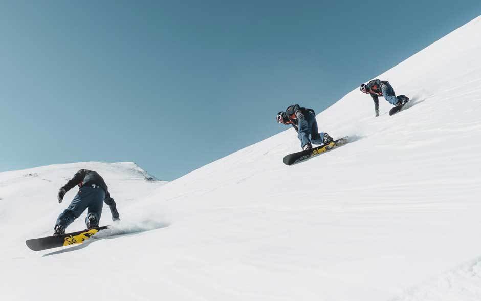 Snowboarding in Claviere