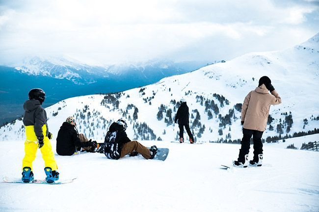 Snowboarding in Jasper