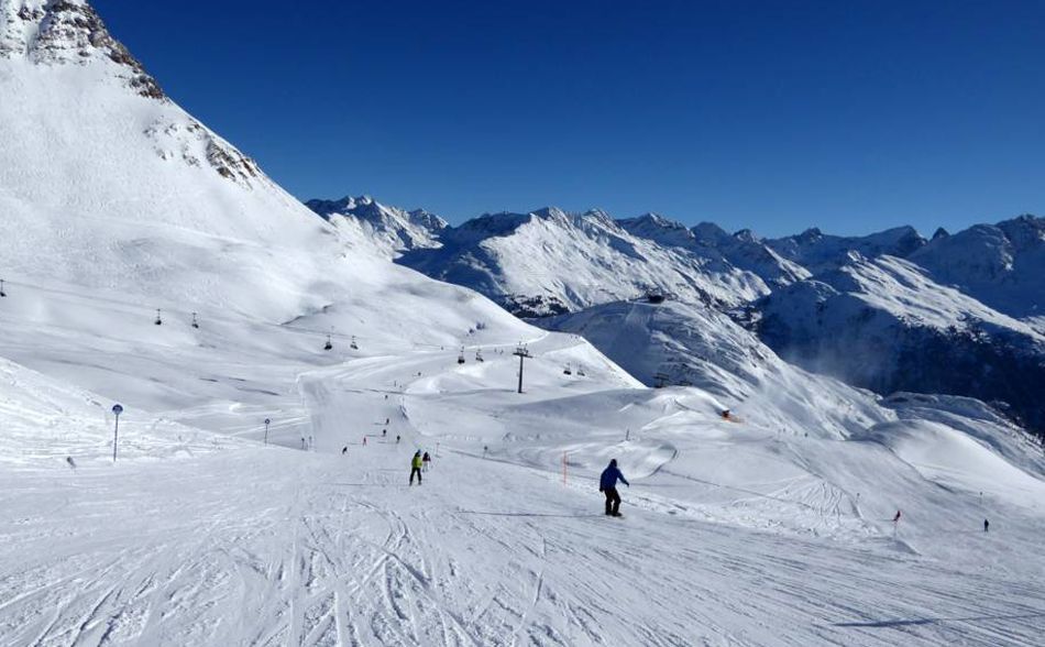 Snowboarding in Stuben