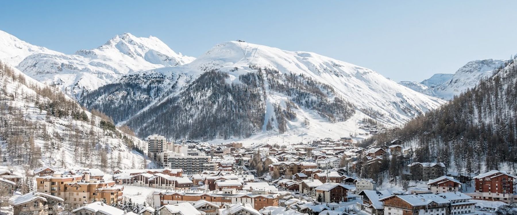 The town of Val d'Isère in the Isère Valley