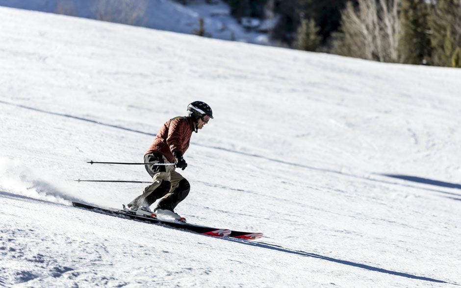 Skiing in Villars