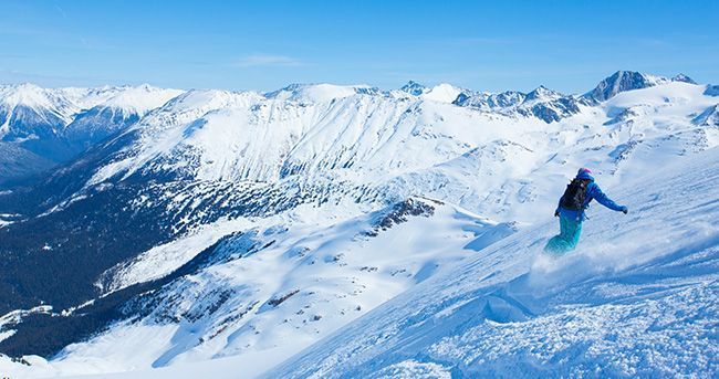 Snowboarding in Whistler