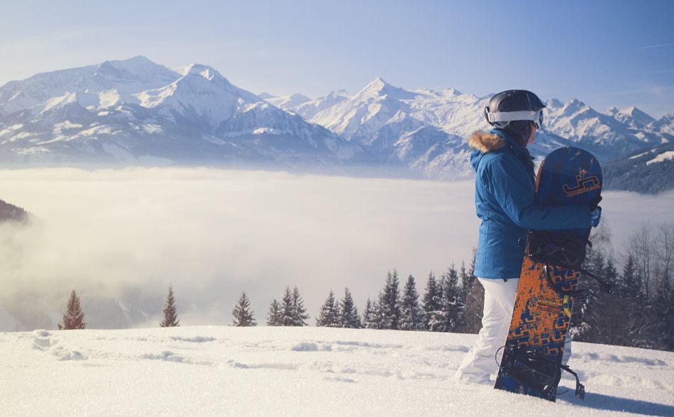 Snowboarding in Zell am See