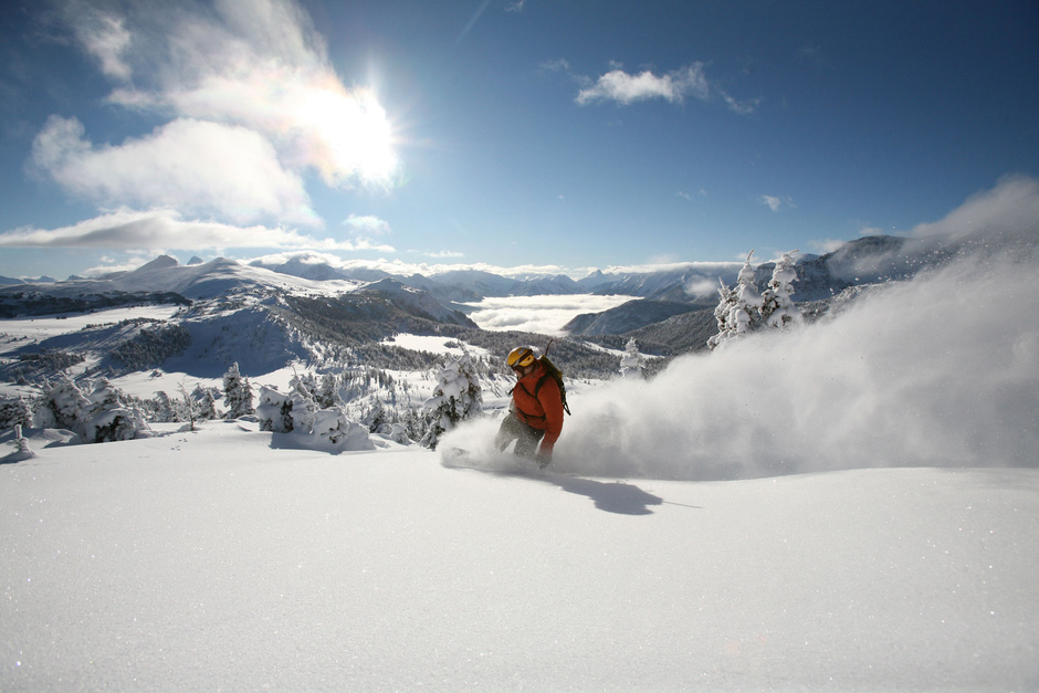 Snowboarding in Banff