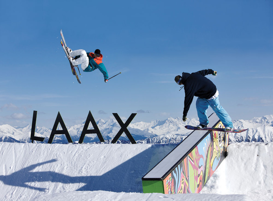 Snowboarding in Flims Laax