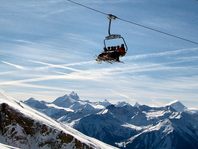 Skiing in Leukerbad