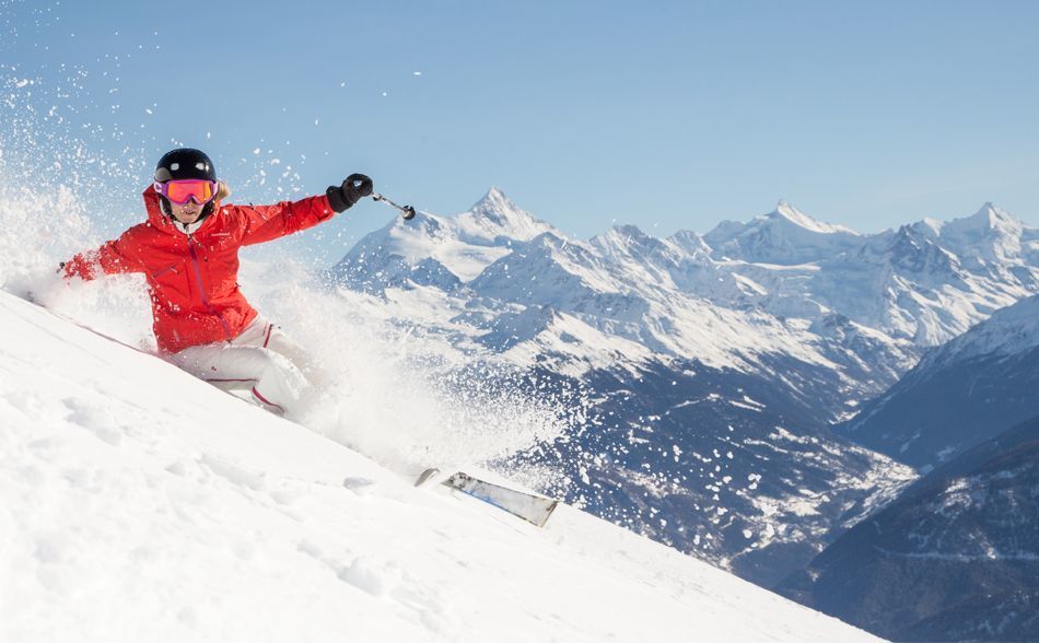 Skiing in Crans Montana