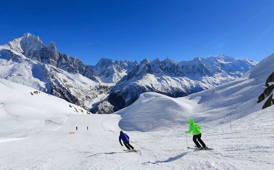 Skiing in Chamonix