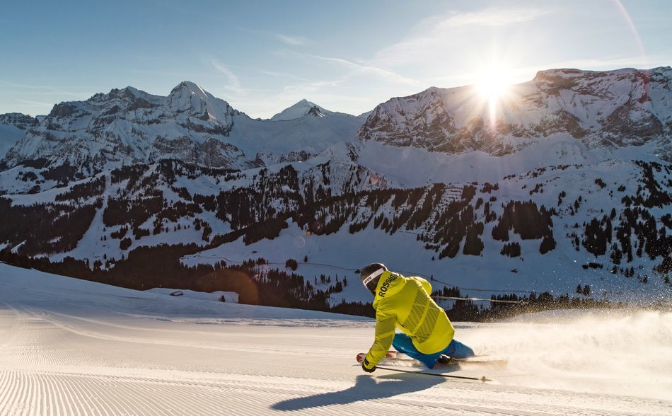 Skiing in Adelboden