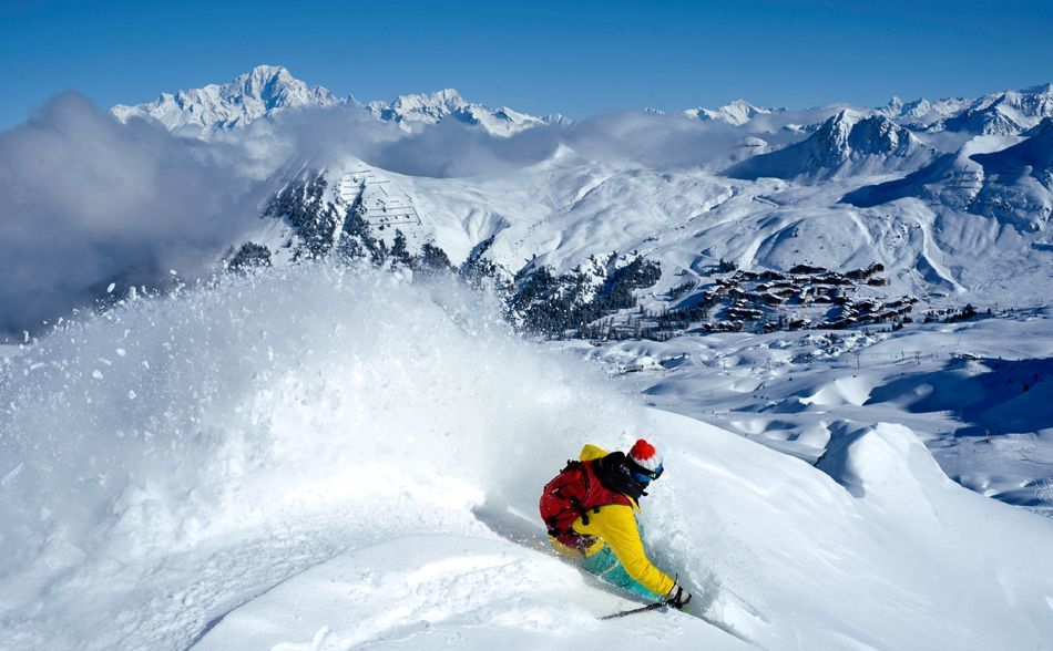 Snowboarding in La Plagne