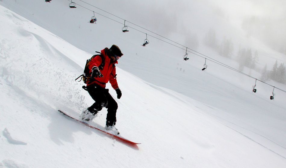 Snowboarding in St. Moritz