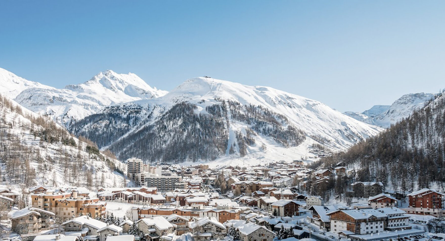 The town of Val d'Isère in the Isère Valley