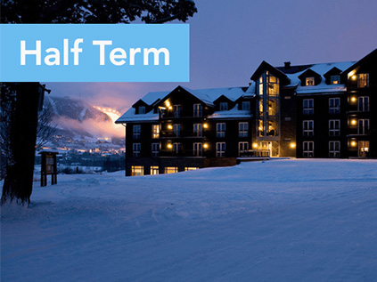Vestlia Resort in the snow during Half Term