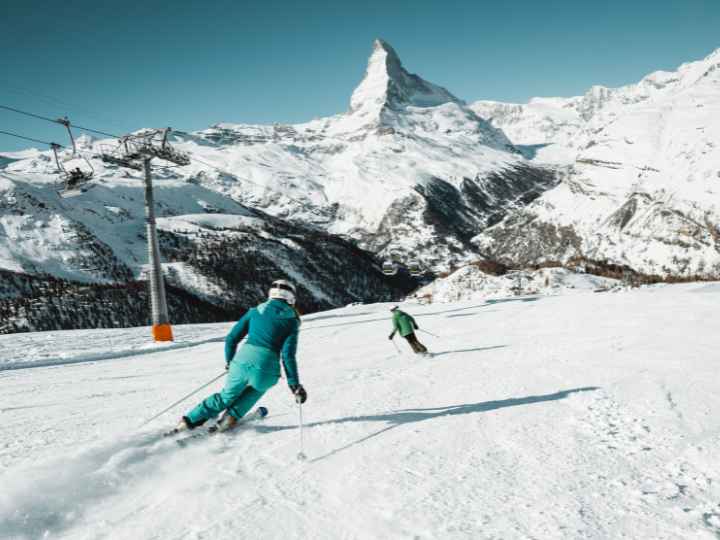 Ski slopes in Zermatt