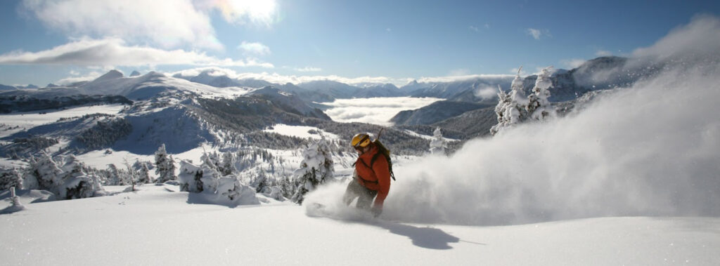 Snowboarding in Banff