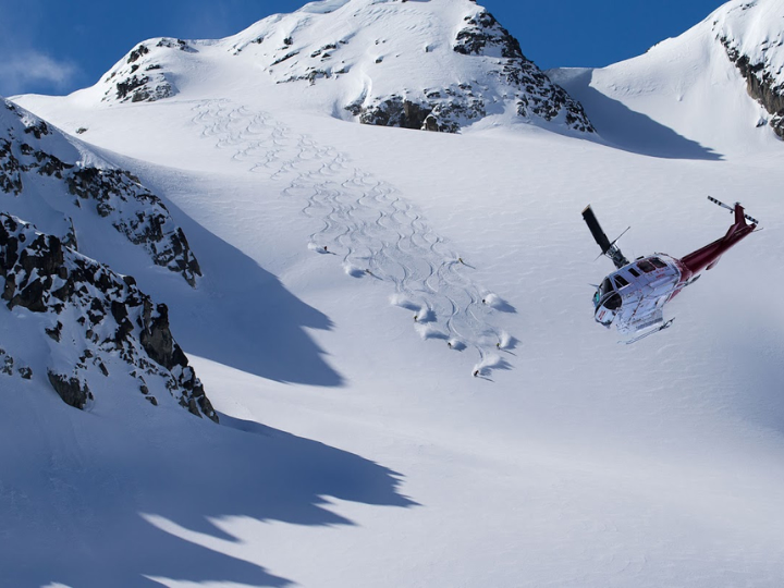 Heliskiing in Val d’Isère.