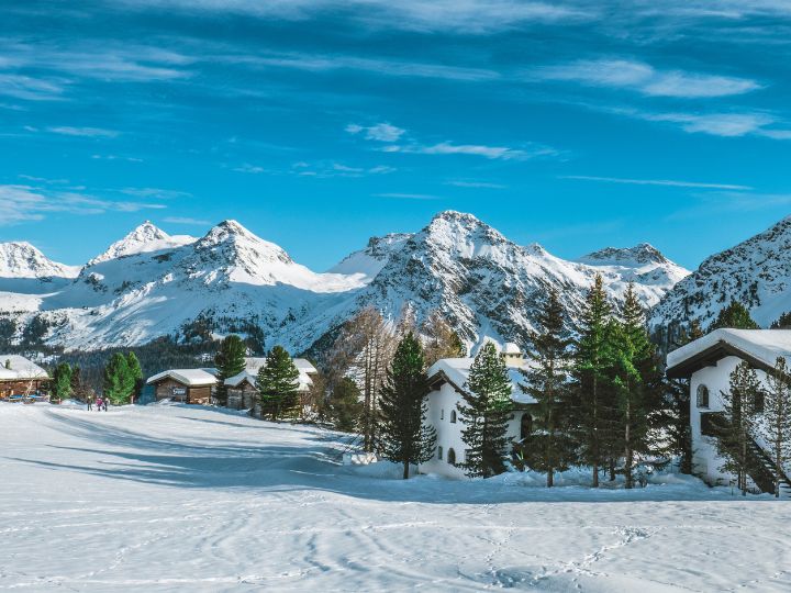 Snow covered accommodation