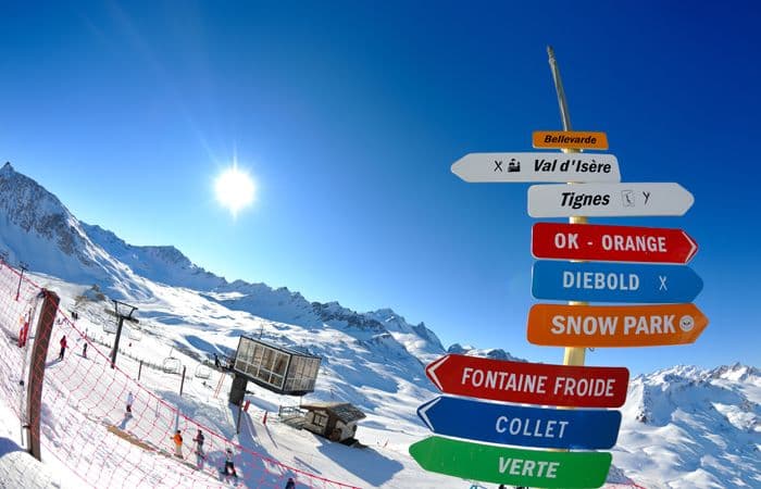 Spring skiing in Val d’Isère, France