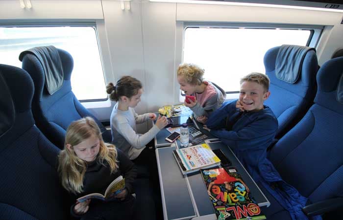 The Eurostar ski train is family-friendly