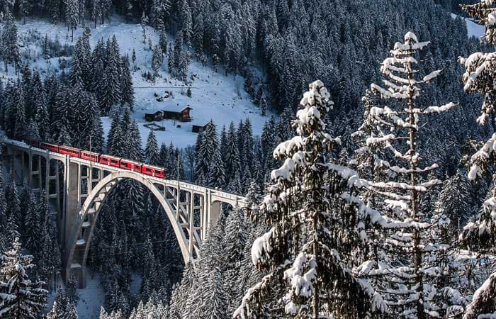 View from the snow train