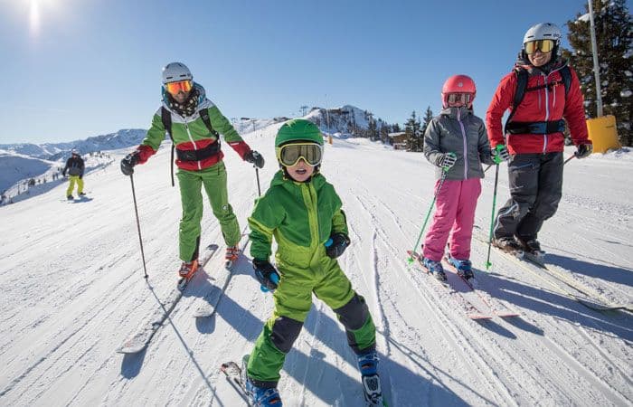 skiing with children