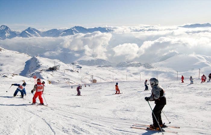 Spring skiing in  Alpe d'Huez, France