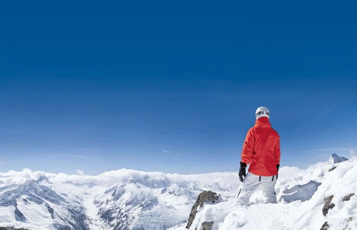 Spring skiing in Mayrhofen, Austria 