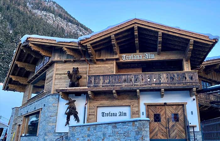 Trofana Alm apres ski bar in Ischgl ski resort