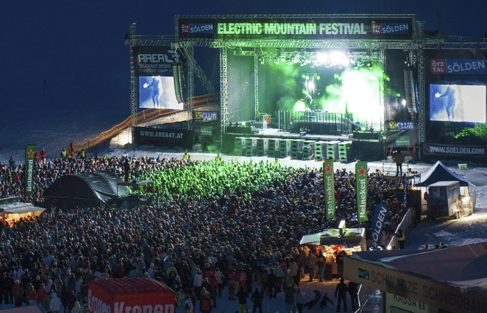 meaning of après ski Winter music festivals