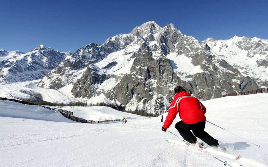 Skiing in Courmayeur