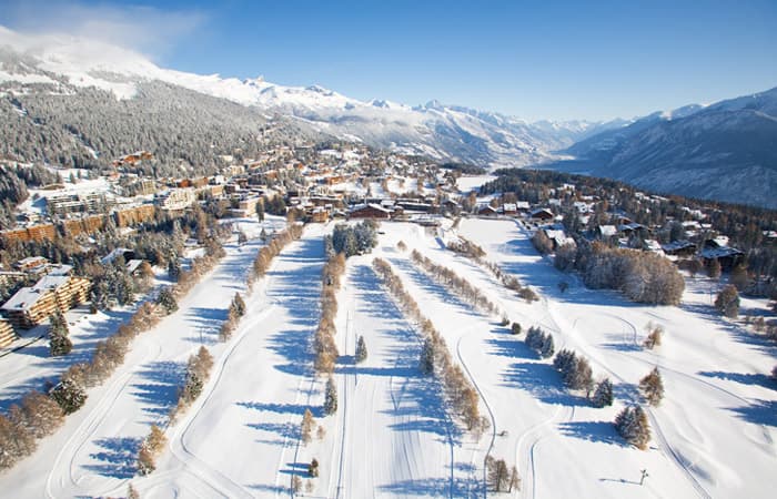 View over chocolate box ski resorts