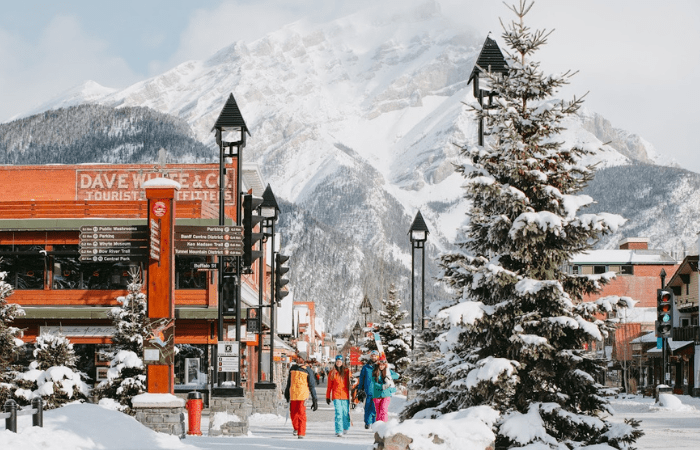 Walking through Banff 