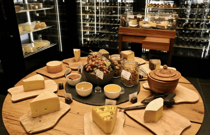 The Cheese Room at The Chedi, which is a great ski experience