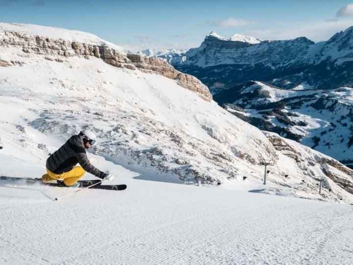 Corvara skiing