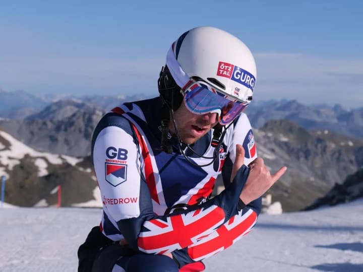 Dave Ryding on the slopes of Obergurgl