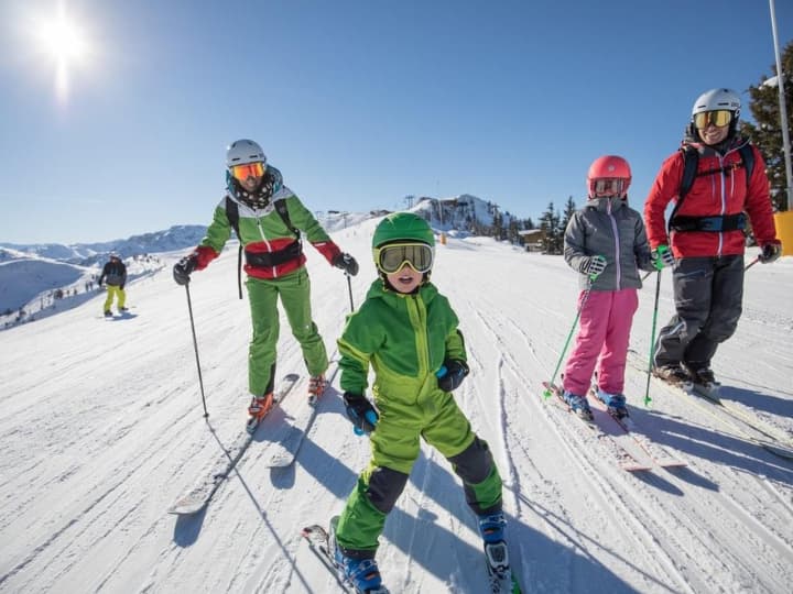 Skiing with the family