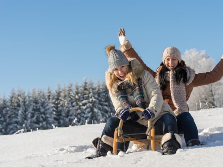 Tobogganing in Morzine