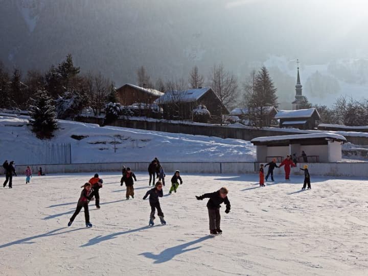 Ice skating in Chamonix