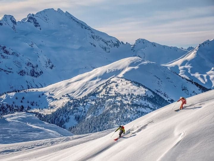 Skiers on slopes